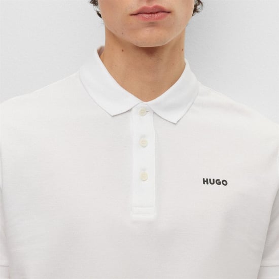Hugo - "Donos" Poloshirt für Herren, Baumwolle (Weiß) - Image 3