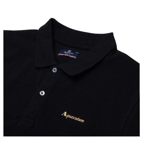 Aquascutum - "Active" Poloshirt für Herren, Dri-FIT, Baumwolle (Schwarz) - Image 4