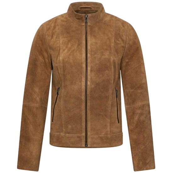 Elle - "Moto" Jacke für Damen, Wildleder (Hellbraun) - Image 1