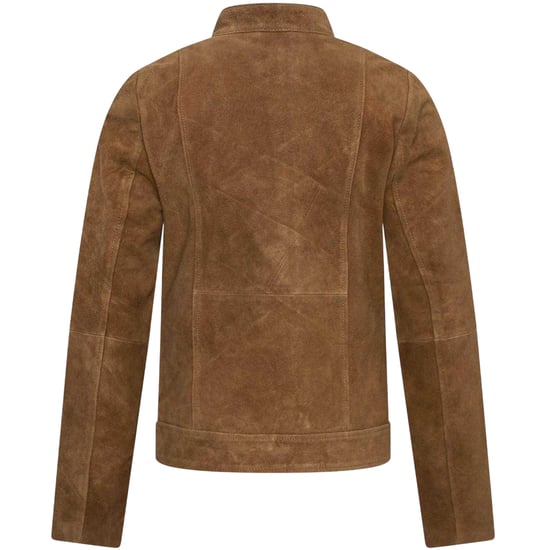 Elle - "Moto" Jacke für Damen, Wildleder (Hellbraun) - Image 2