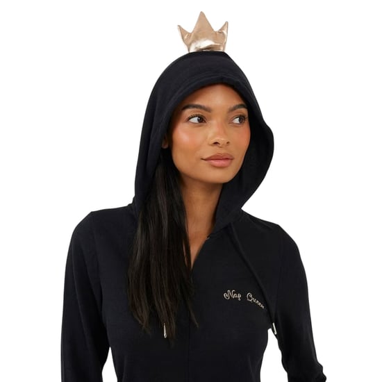 Brave Soul - All-in-One Nachtwäsche für Damen, mit Kapuze, Langärmlig (Schwarz/Roségold) - Image 3