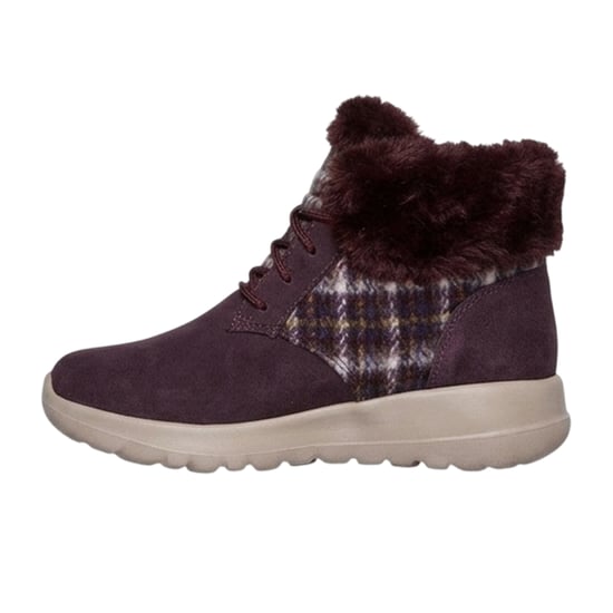 Skechers - "Go Joy" Karo Sneaker für Damen, Wildleder (Burgunderrot) - Image 2