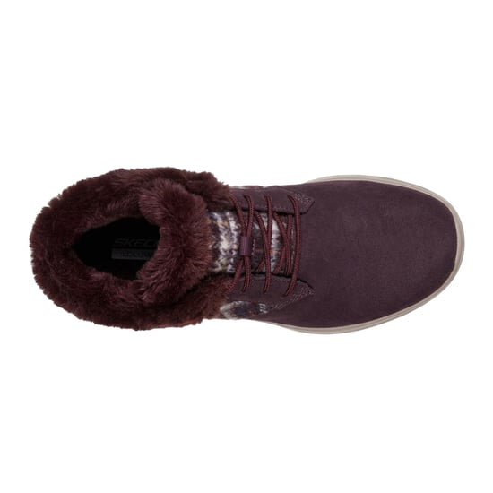 Skechers - "Go Joy" Karo Sneaker für Damen, Wildleder (Burgunderrot) - Image 3