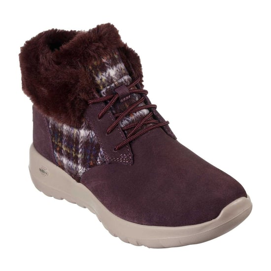 Skechers - "Go Joy" Karo Sneaker für Damen, Wildleder (Burgunderrot) - Image 4
