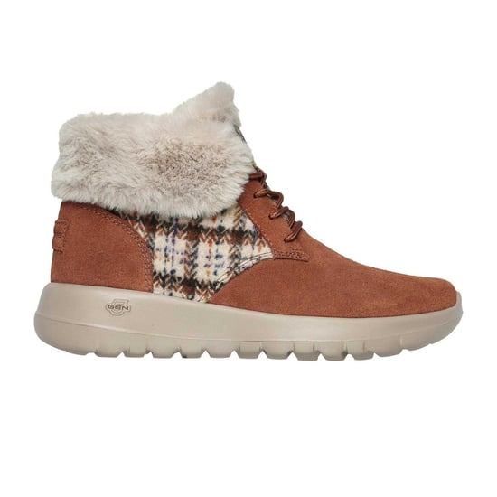 Skechers - "Go Joy" Karo Sneaker für Damen, Wildleder (Hellbraun) - Image 1