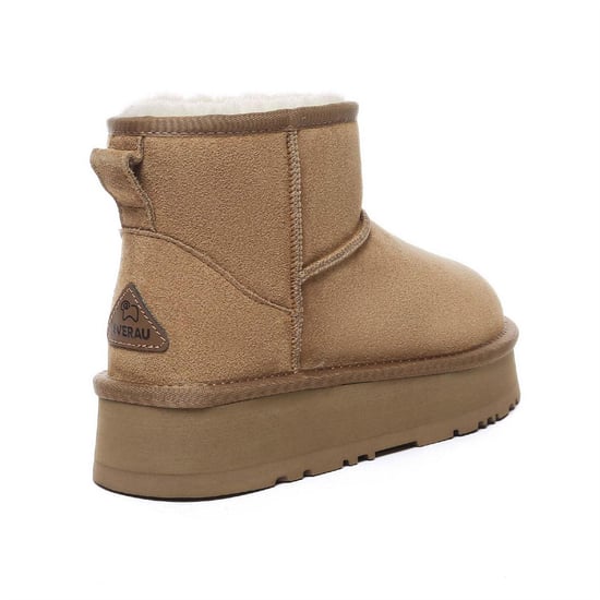 EverAu - "Mini Classic" Stiefel für Damen, Kuh Wildleder (Kastanie) - Image 4
