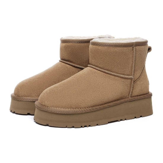 EverAu - "Mini Classic" Stiefel für Damen, Kuh Wildleder (Kastanie) - Image 5