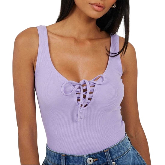 Brave Soul - Bodysuit für Damen, Zum Schnüren (Veilchen) - Image 3