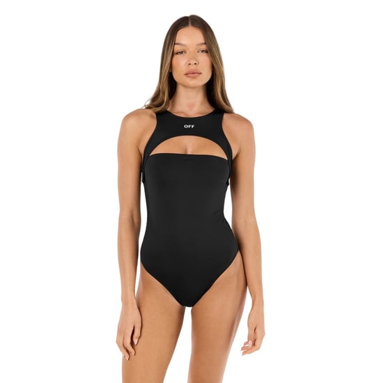 Off White - "Rower" Badeanzug für Damen (Schwarz/Weiß) - Image 1