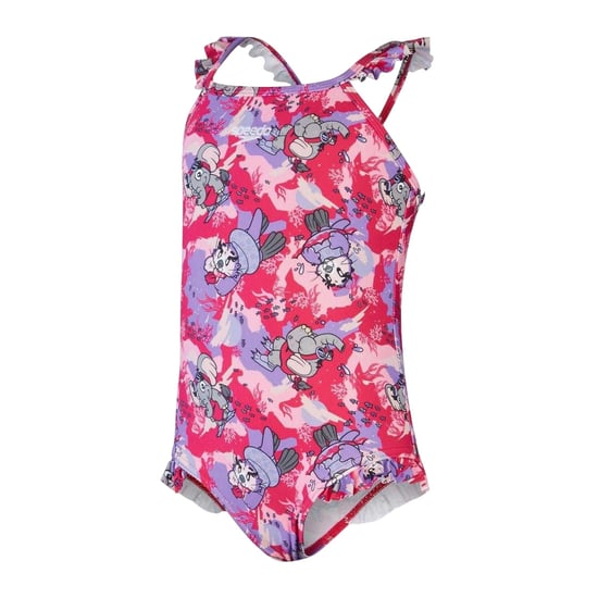 Speedo - Badeanzug für Mädchen, Rüschen (Pink) - Image 1