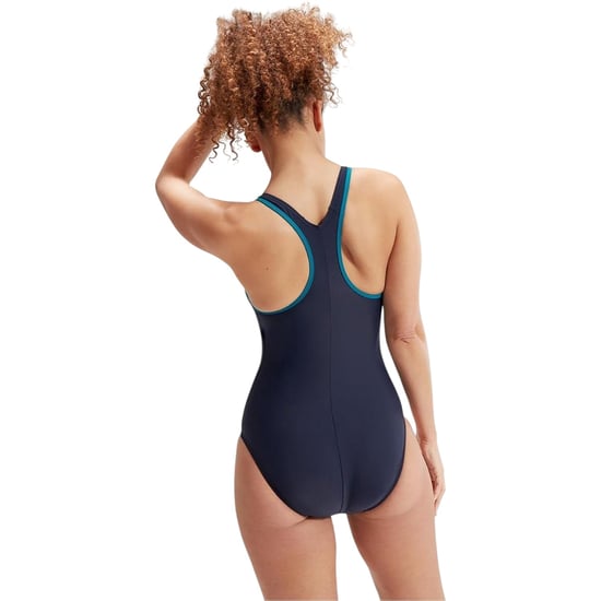 Speedo - Badeanzug für Damen, Racerback (Schwarz/Grün) - Image 2