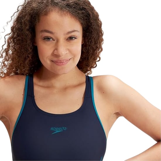 Speedo - Badeanzug für Damen, Racerback (Schwarz/Grün) - Image 3