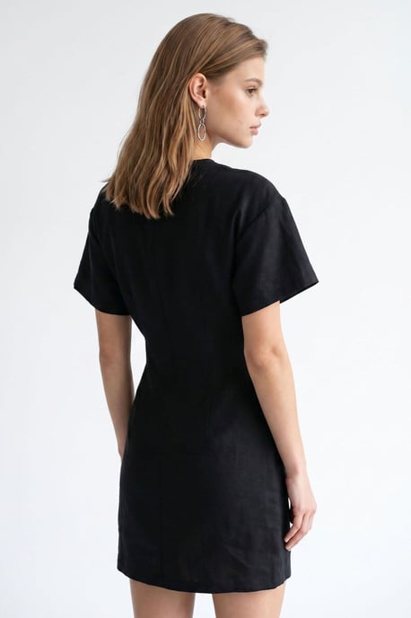 Krepp-gewebtes Minikleid - Image 5