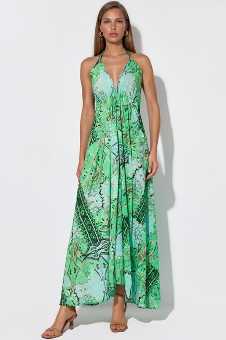 Ethnisch gemustertes Boho-Maxikleid - Image 1