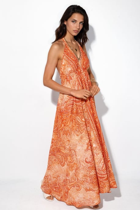 Ethnisch gemustertes Bohemian Maxikleid - Image 4