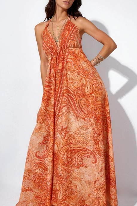 Ethnisch gemustertes Bohemian Maxikleid - Image 5