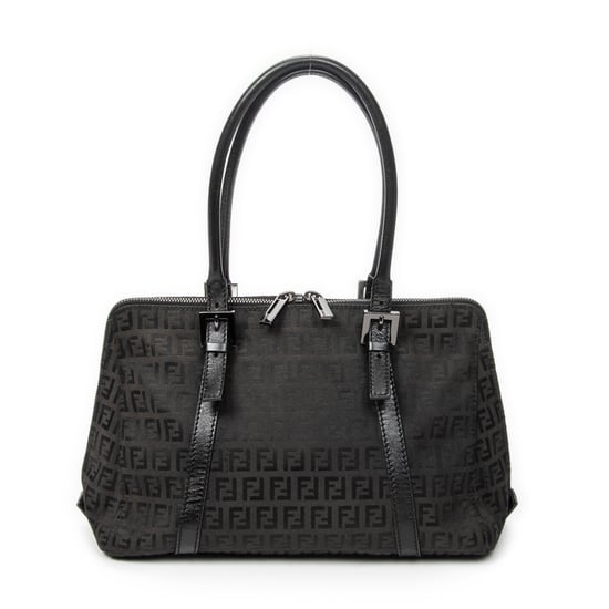 Small Double Zip Bowler Schultertasche - Image 1