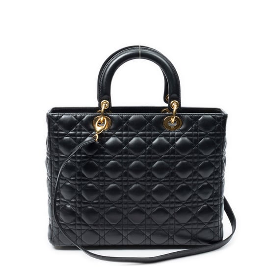 Large Lady Dior Zip Schultertasche - Image 5