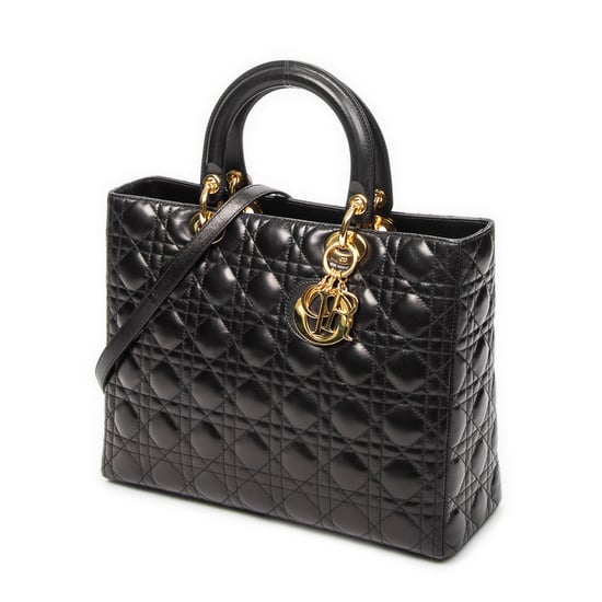Large Lady Dior Zip Schultertasche - Image 2