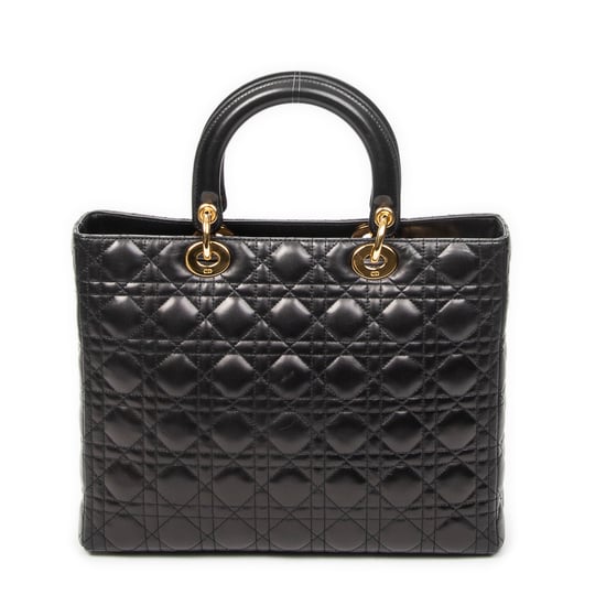 Large Lady Dior Zip Schultertasche - Image 5