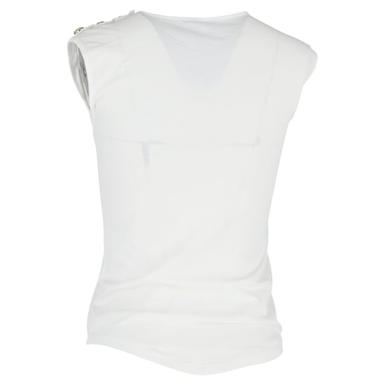 Balmain Logo-Druck Tanktop aus weißer Baumwolle - Image 3