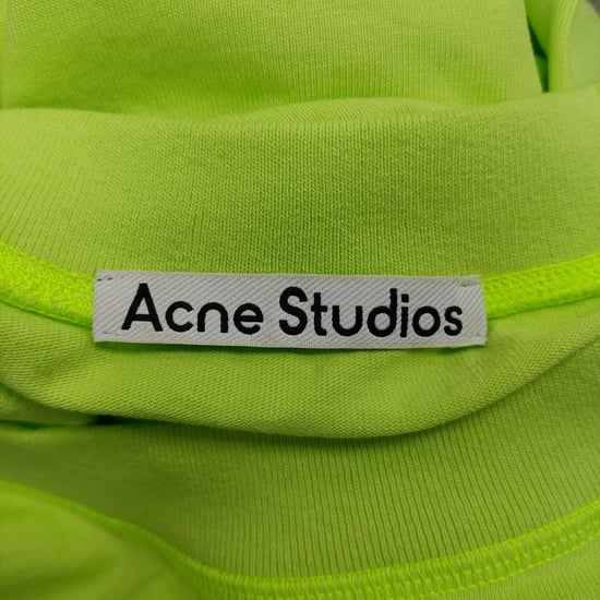 Acne Studios Erin Stamp T-Shirt-Kleid aus neongrüner Baumwolle - Image 3