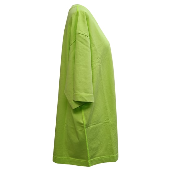 Acne Studios Erin Stamp T-Shirt-Kleid aus neongrüner Baumwolle - Image 5