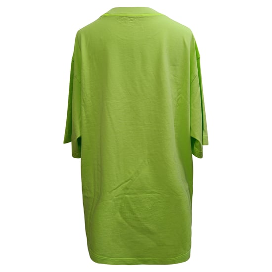 Acne Studios Erin Stamp T-Shirt-Kleid aus neongrüner Baumwolle - Image 6