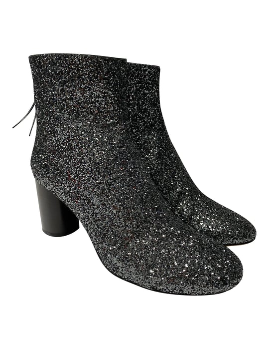 Isabel Marant Ritza Glitzer-Ankle-Boots in Glitzersilber - Image 4