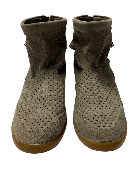 Isabel Marant Basley Stiefelette mit Quasten in grauem Wildleder - Image 2
