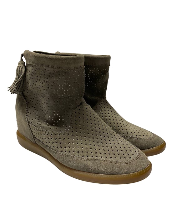 Isabel Marant Basley Stiefelette mit Quasten in grauem Wildleder - Image 3