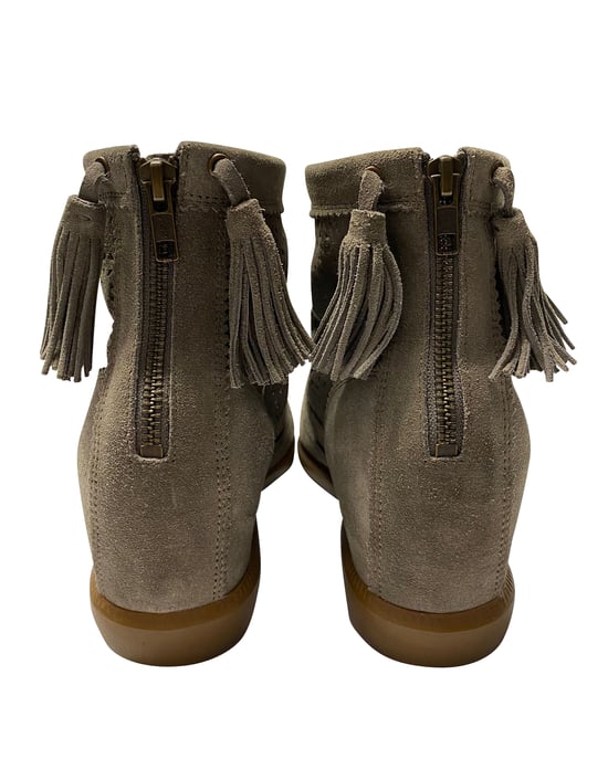 Isabel Marant Basley Stiefelette mit Quasten in grauem Wildleder - Image 4