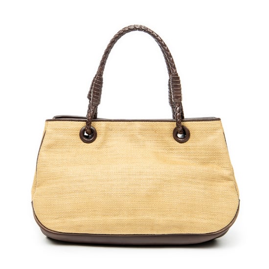 Vintage Straw Tote Schultertasche - Image 1