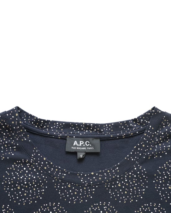 A.P.C. Pre-owned Polka‑Dot T-Shirt mit Rundhalsausschnitt, kurzärmelig, Baumwolle - Schwarz - Image 3