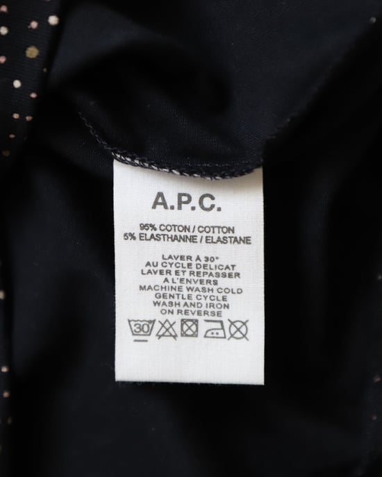 A.P.C. Pre-owned Polka‑Dot T-Shirt mit Rundhalsausschnitt, kurzärmelig, Baumwolle - Schwarz - Image 5