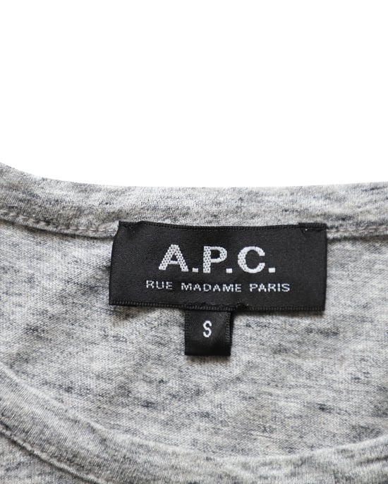 A.P.C. Kurzarm Crewneck T-Shirt aus grauer Baumwolle - Image 4