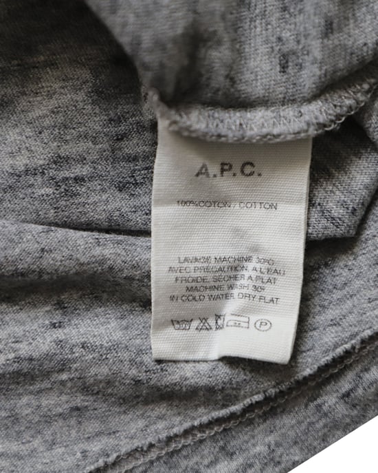 A.P.C. Kurzarm Crewneck T-Shirt aus grauer Baumwolle - Image 5