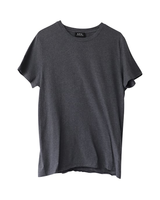 A.P.C. T-Shirt mit kurzer Ärmeln und Rundhalsausschnitt aus grauer Baumwolle - Image 1
