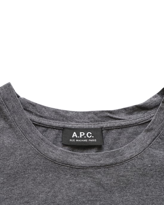 A.P.C. T-Shirt mit kurzer Ärmeln und Rundhalsausschnitt aus grauer Baumwolle - Image 3