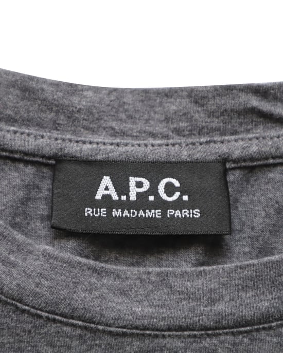 A.P.C. T-Shirt mit kurzer Ärmeln und Rundhalsausschnitt aus grauer Baumwolle - Image 4
