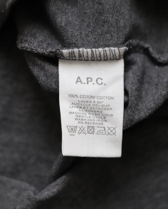 A.P.C. T-Shirt mit kurzer Ärmeln und Rundhalsausschnitt aus grauer Baumwolle - Image 6