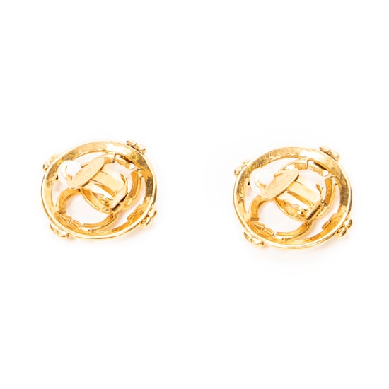 CC Round Clip On Earrings Ohrringe - Image 2