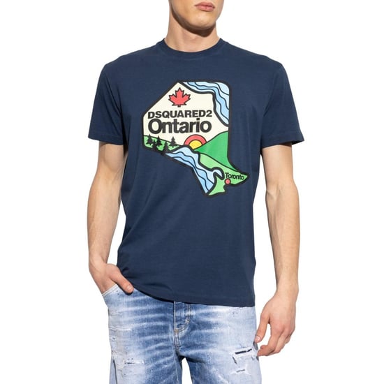 DSquared2 - "Ontario" T-Shirt für Herren/Damen Unisex (Dunkles Marineblau) - Image 2