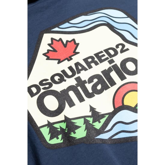 DSquared2 - "Ontario" T-Shirt für Herren/Damen Unisex (Dunkles Marineblau) - Image 5