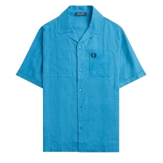Fred Perry - "Runaway" Hemd für Herren, Leinen (Blaugrün) - Image 1