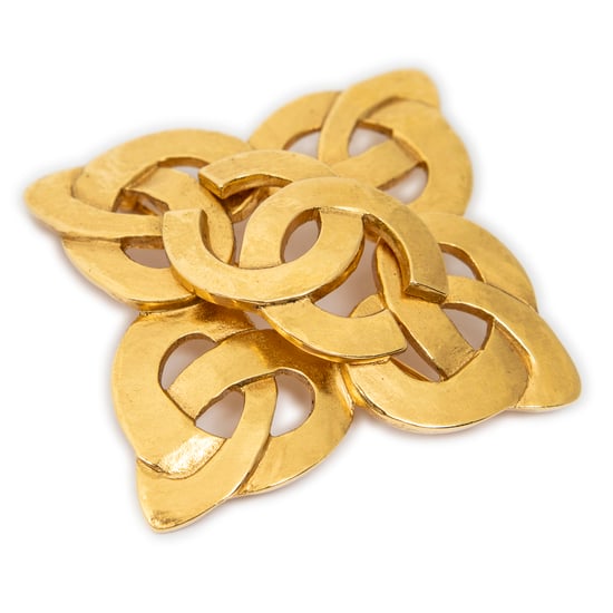 CC Quatrefoil Knot Brooch Pin Brosche - Image 1