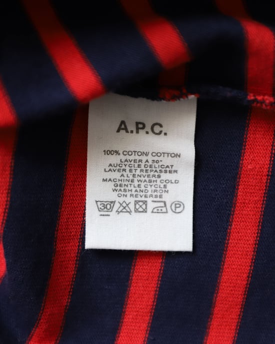 A.P.C. Gestreiftes T-Shirt aus roter Baumwolle - Image 5