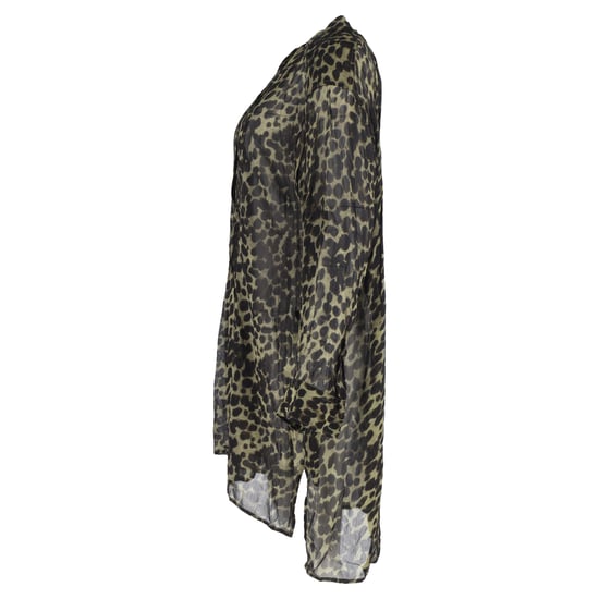 Étoile Isabel Marant Cray Leo-Print Mini-Kleid aus grüner Viskose - Image 2