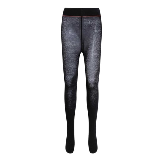 Hugo - Strumpfhosen für Damen, Logo, Leo-Muster (Schwarz) - Image 1