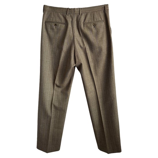 Gucci Fischgrätstreifenhose aus brauner Wolle - Image 2